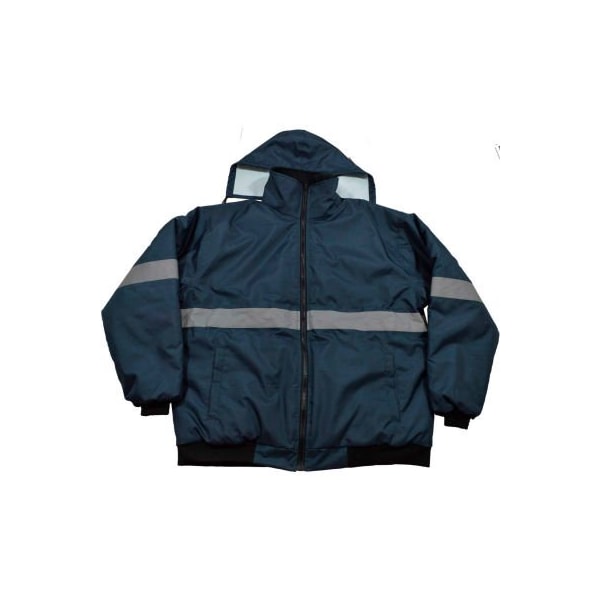 Petra Roc Inc Petra Roc Enhanced Visibility Quilted Bomber Jacket, ANSI Class 2, Navy Blue, S, NVBJ-S1-S NVBJ-S1-S - main